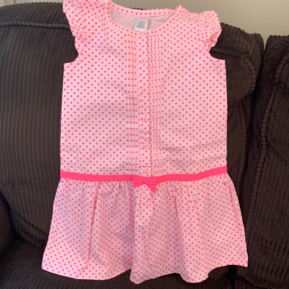 #16 Gymboree size 6 pink dotted dress